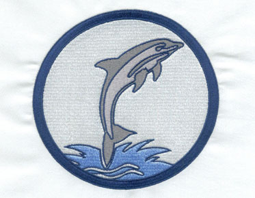 embroidery digitizing dolphin logo